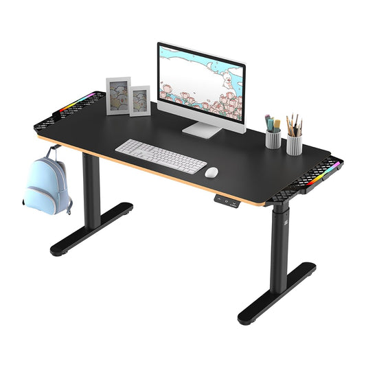 ULTRADESK - Pulsar Kinderschreibtisch Höhenverstellbar - Höhenverstellbarer Schreibtisch - 120x60x55-81cm - Computertisch für 2 Monitore - für Kinderzimmer, Jugendzimmer - Weiß