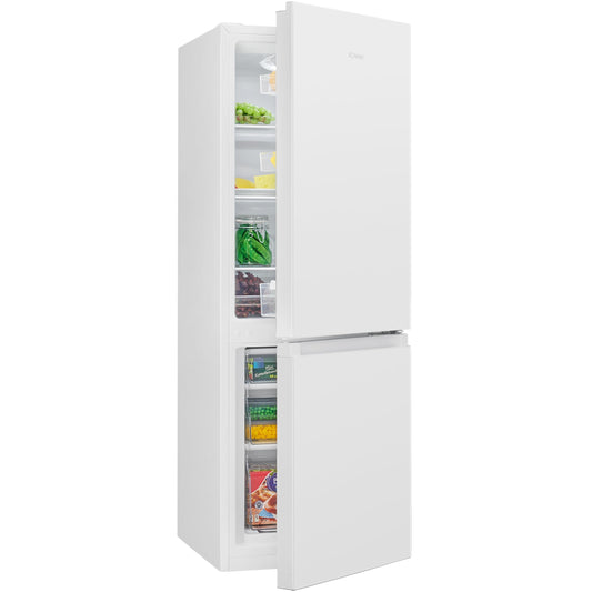 Bomann® Kühlschrank mit Gefrierfach | Energieklasse E | 143cm | Kühl Gefrierkombination leise 39 dB | 3 Ablagen & 3 Schubladen | Türanschlag wechselbar | 175L Kühlgefrierkombi | KG 320.2 inox