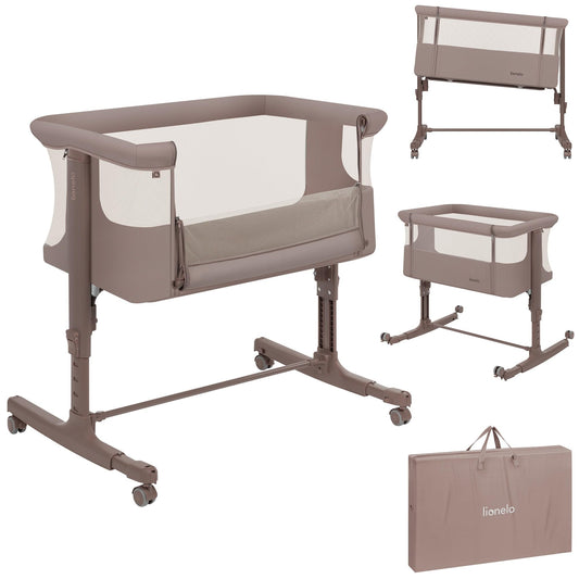 Lionelo Aurora 3 in 1 Babybett bis 9 kg, Beistellbett, Wiege