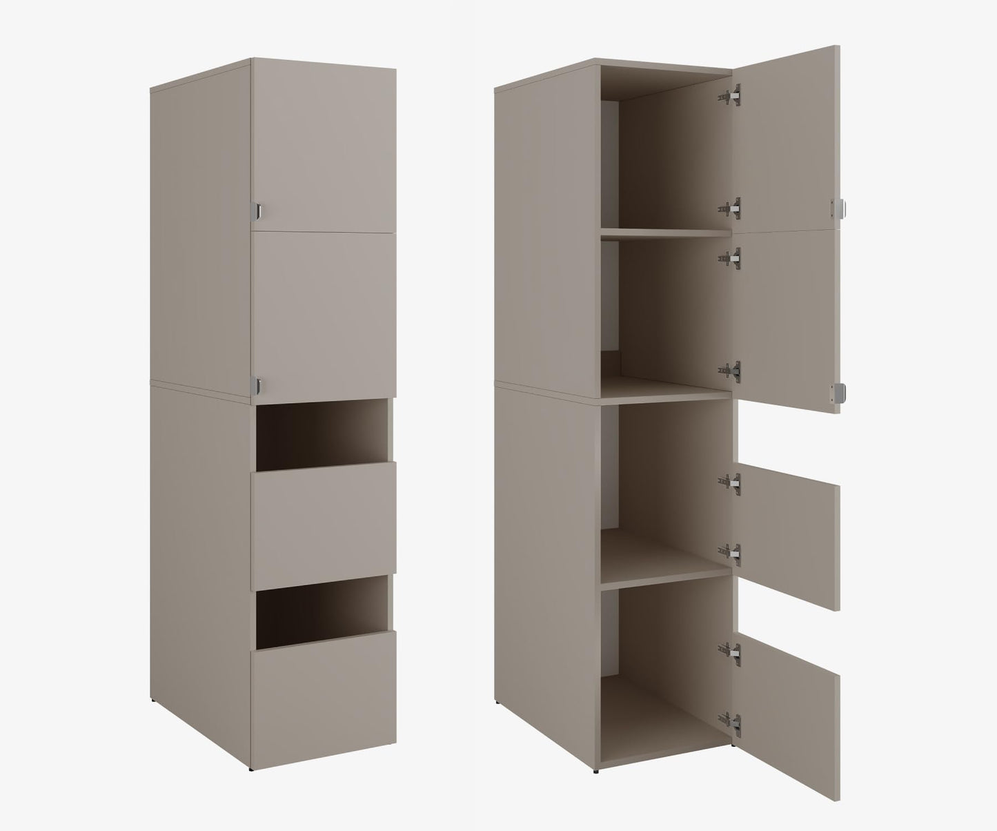 PLATAN ROOM Hochschrank Badschrank Waschmaschine Trockner Schrank Waschmaschinenschrank für Waschmaschine & Wäschetrockner Überbauschrank 187 x 65 x 66 cm Badregal (Weiß, 66 cm breit)