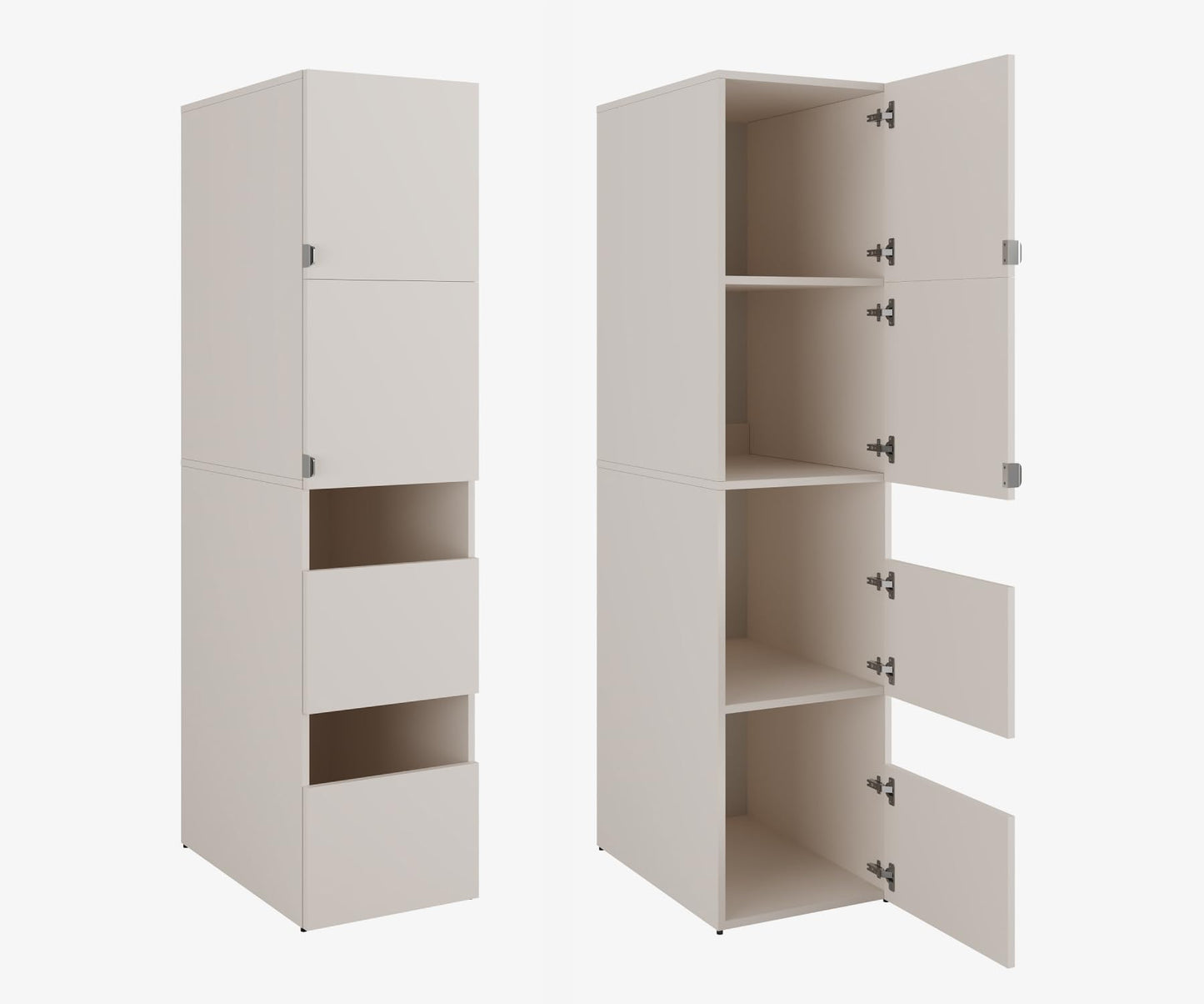 PLATAN ROOM Hochschrank Badschrank Waschmaschine Trockner Schrank Waschmaschinenschrank für Waschmaschine & Wäschetrockner Überbauschrank 187 x 65 x 66 cm Badregal (Weiß, 66 cm breit)