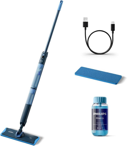 Philips OneUp 5000 Elektrischer Wischmopp, Blau, 2X sauberere Böden