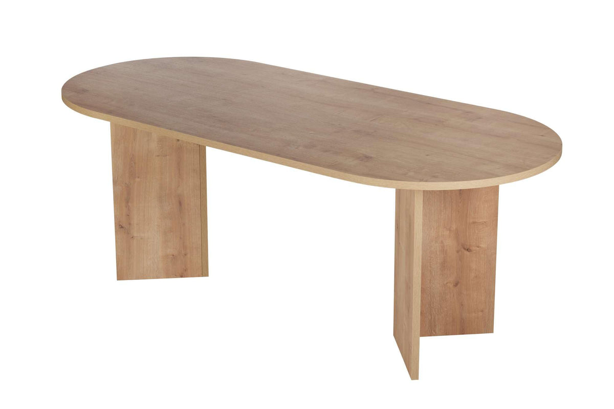 Moderner Esstisch, 180 x 90 x 75 cm, Travertine & Walnuss-Farben | 100% melaminbeschichtete Spanplatte, 25 mm Stärke | stilvolles & langlebiges Design, perfekt für zeitgemäße Essbereiche