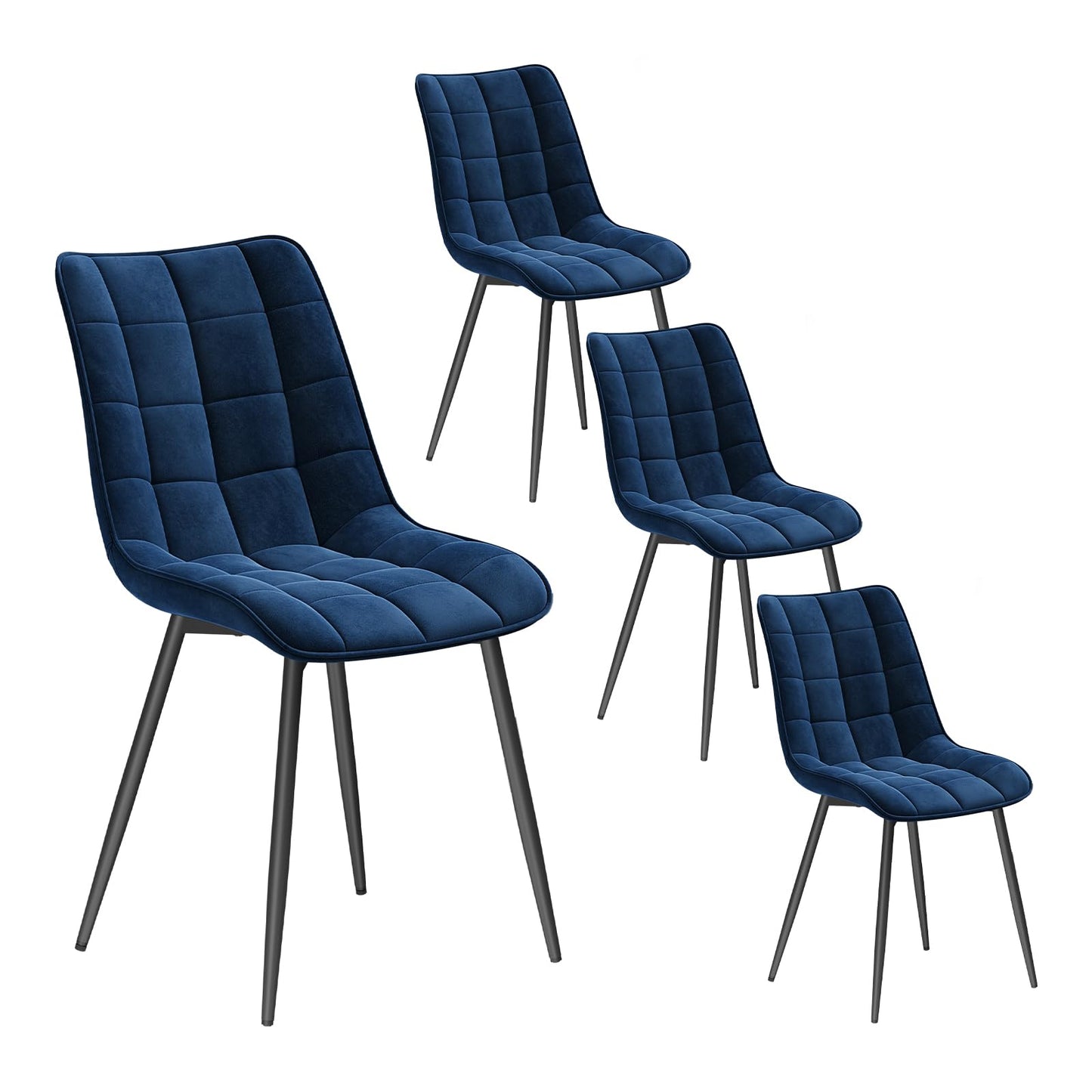WOLTU Esszimmerstühle 4er Set, Küchenstühle gepolstert mit Rückenlehne