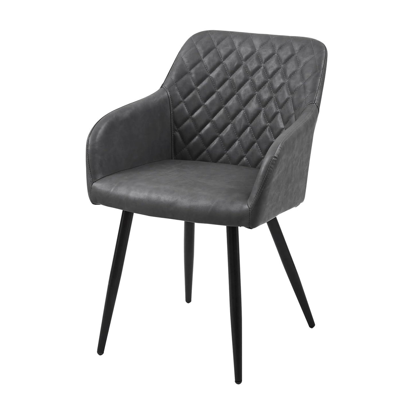 CLIPOP Esszimmerstühle 2er Set, Küchenstühle Grau Samtstoff stühle Polsterstühle mit Armlehne Metallbeine Polstersessel Stühle für Esszimmer Küche (2, Samt Grau)