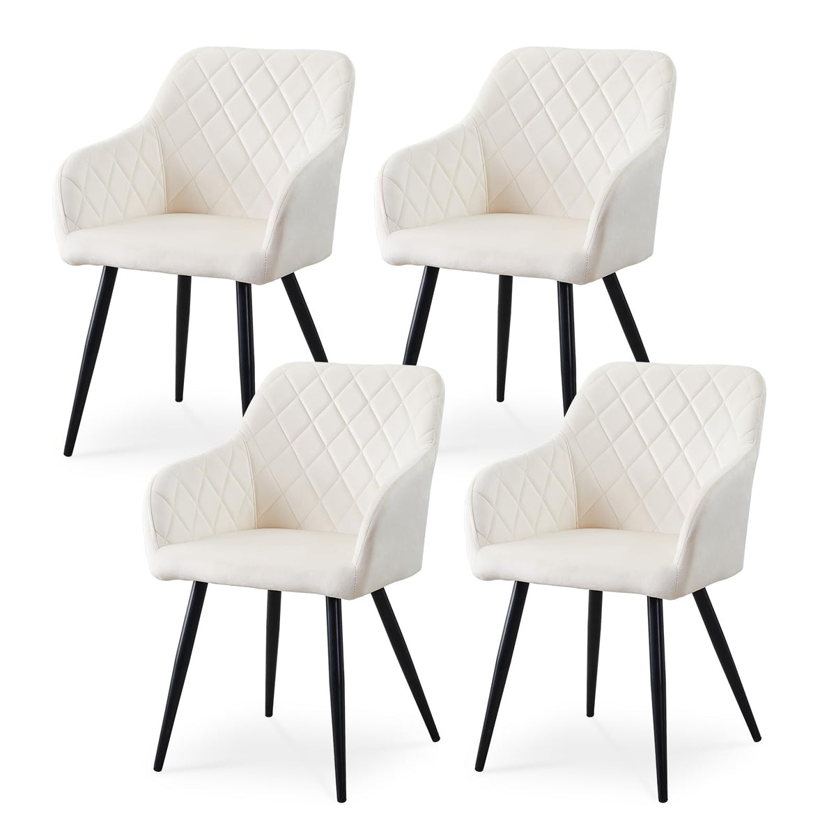 CLIPOP Esszimmerstühle 2er Set, Küchenstühle Grau Samtstoff stühle Polsterstühle mit Armlehne Metallbeine Polstersessel Stühle für Esszimmer Küche (2, Samt Grau)