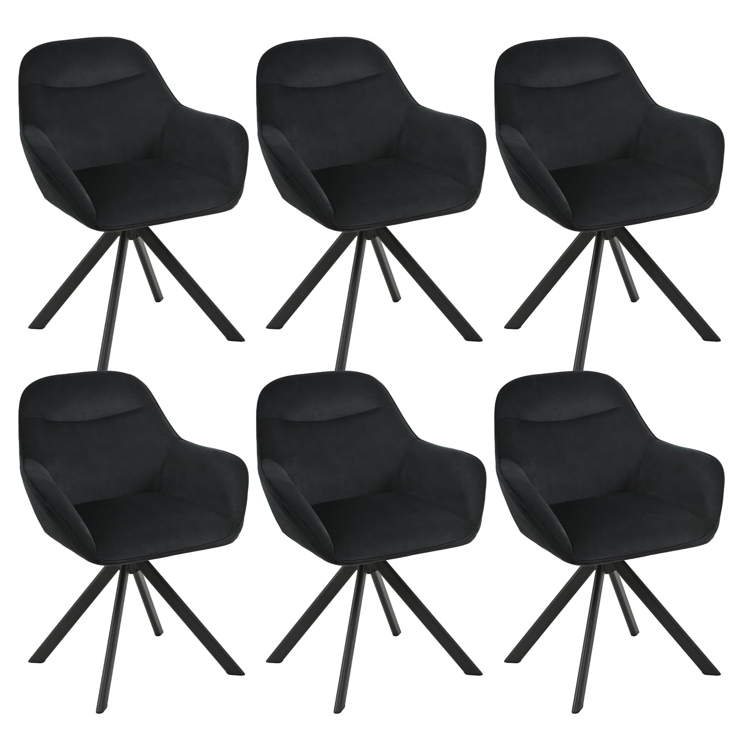 Esszimmerstühle Drehbar 4er Set mit Armlehne, 360° drehbar, Polsterstuhl Leinen, Drehstuhl Esszimmer Beige, Küchenstuhl mit Metallbeine für Esszimmer, Wohnzimmer, Büro
