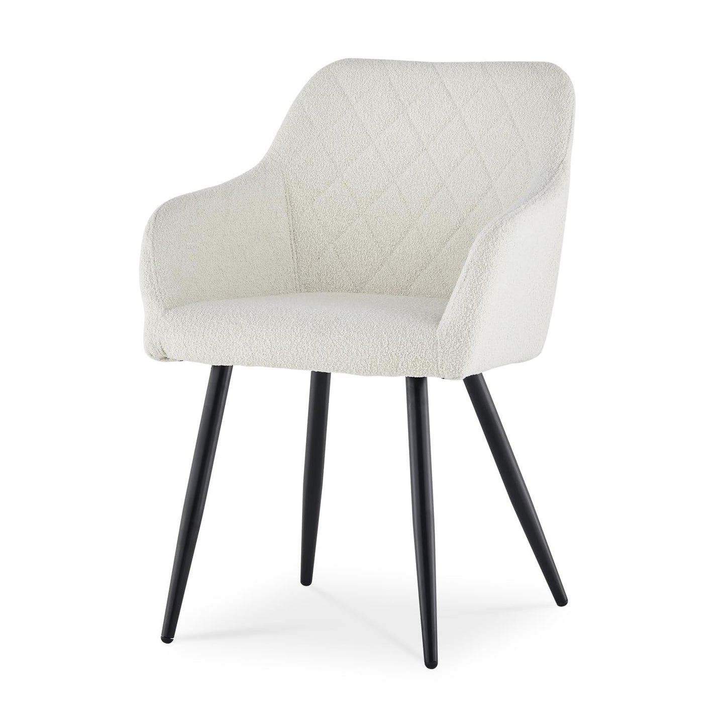 CLIPOP Esszimmerstühle 4er Set, Küchenstühle Grau Kunstlederstoff stühle Polsterstühle mit Armlehne Metallbeine Polstersessel Stühle für Esszimmer Küche (4, Kunstleder Grau)