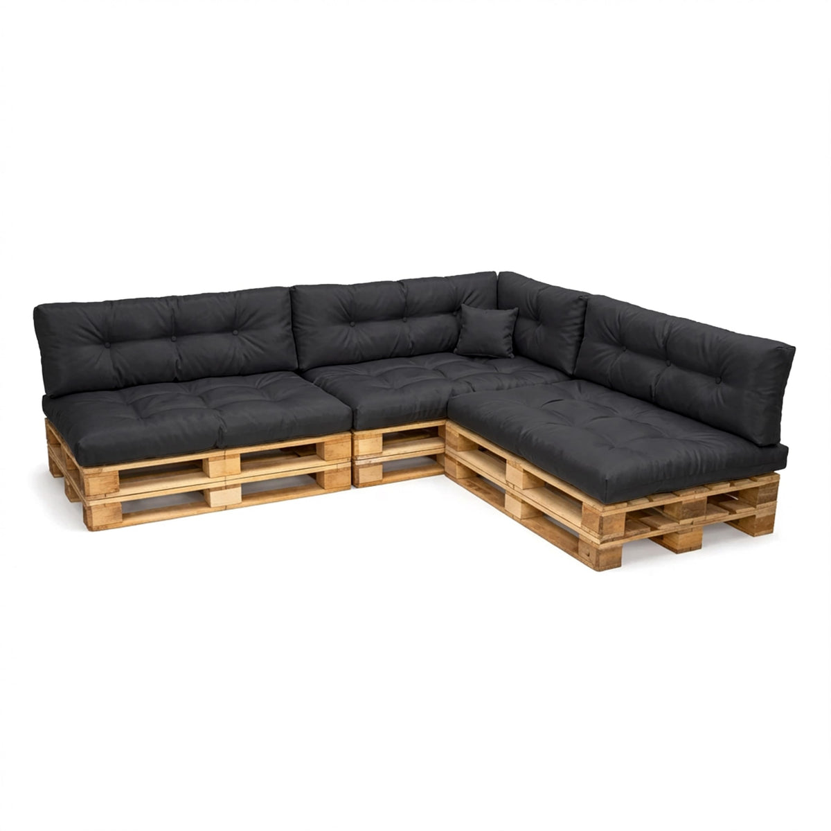 POKAR Palettenkissen Wasserabweisend Palettenauflagen Palettenmöbel Palettensofa 8er Set: Sitzkissen 120x80 + Rückenlehne 120x40, Anthrazit