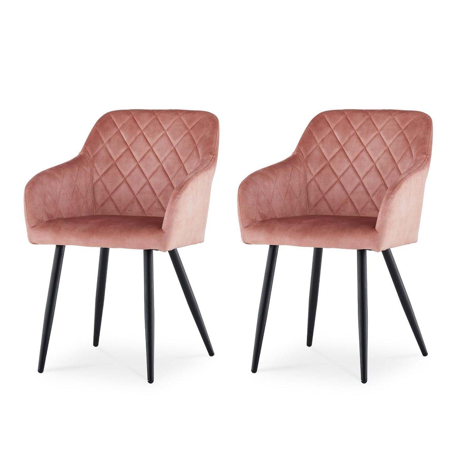 CLIPOP Esszimmerstühle 4er Set, Küchenstühle Grau Kunstlederstoff stühle Polsterstühle mit Armlehne Metallbeine Polstersessel Stühle für Esszimmer Küche (4, Kunstleder Grau)