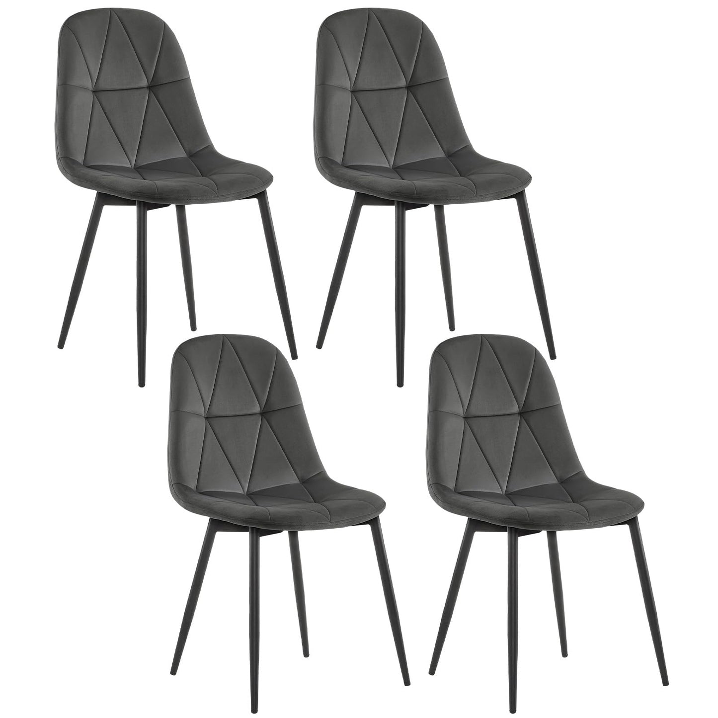 Lestarain Esszimmerstühle 4er Set Samt Dunkelgrün