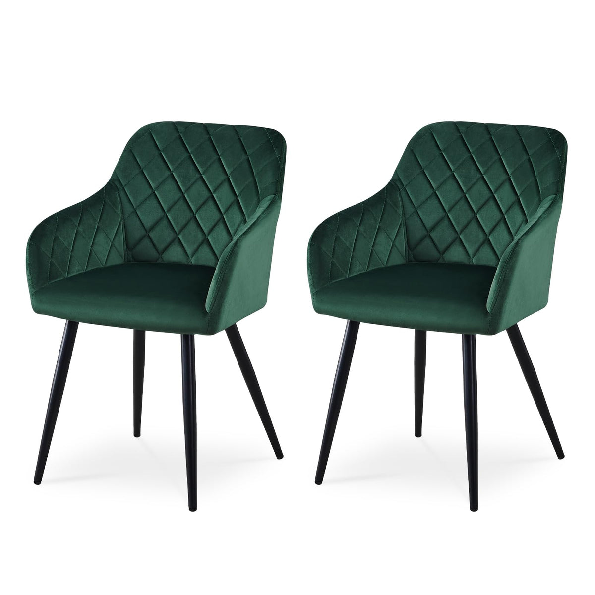 CLIPOP Esszimmerstühle 4er Set, Küchenstühle Grau Kunstlederstoff stühle Polsterstühle mit Armlehne Metallbeine Polstersessel Stühle für Esszimmer Küche (4, Kunstleder Grau)