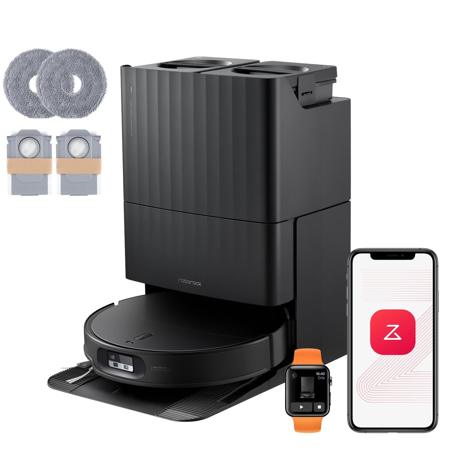 roborock Qrevo Edge 2 Saugroboter mit Wischfunktion, 25.000Pa Saugkraft