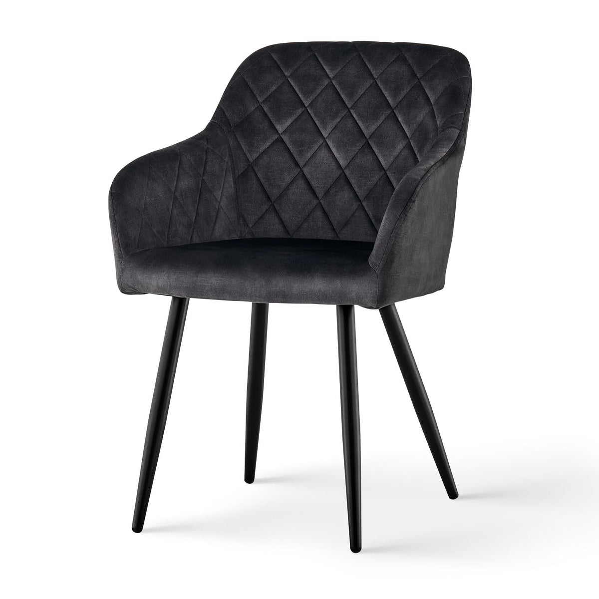 CLIPOP Esszimmerstühle 2er Set, Küchenstühle Grau Samtstoff stühle Polsterstühle mit Armlehne Metallbeine Polstersessel Stühle für Esszimmer Küche (2, Samt Grau)