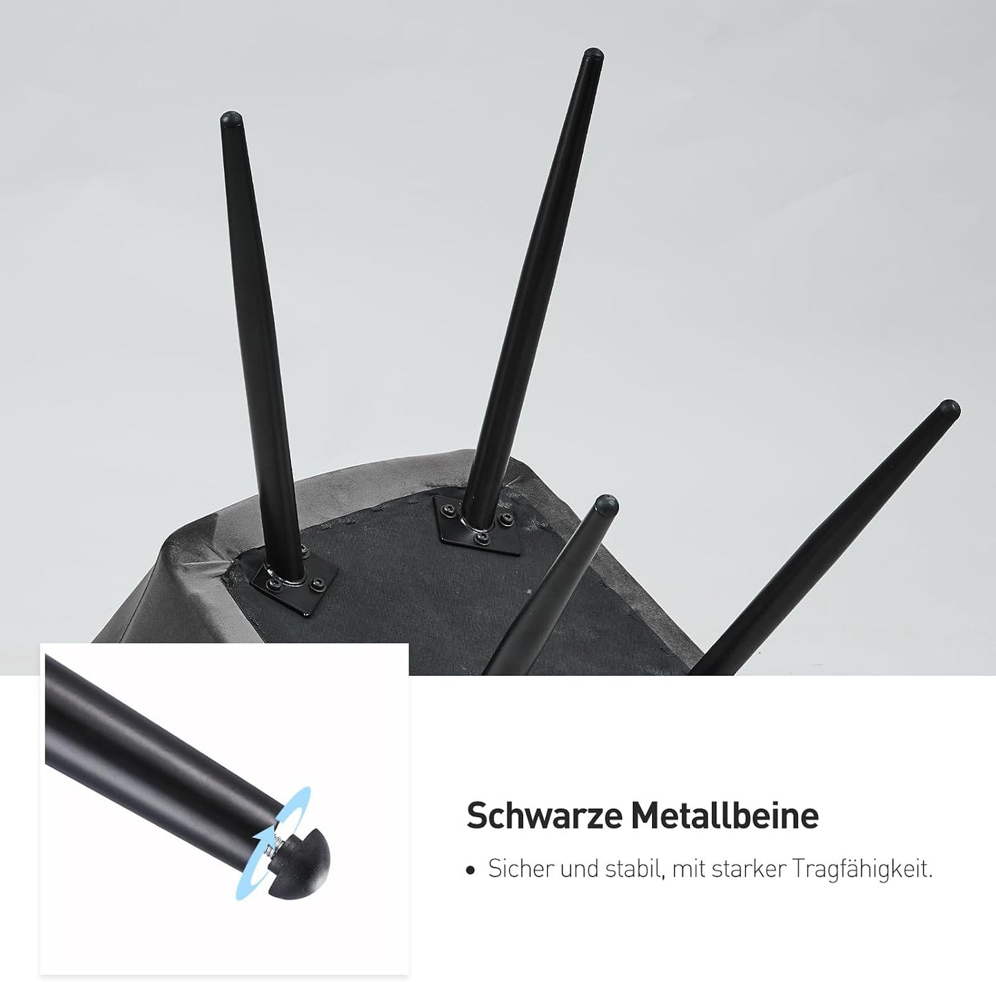 CLIPOP Esszimmerstühle 2er Set, Küchenstühle Grau Samtstoff stühle Polsterstühle mit Armlehne Metallbeine Polstersessel Stühle für Esszimmer Küche (2, Samt Grau)