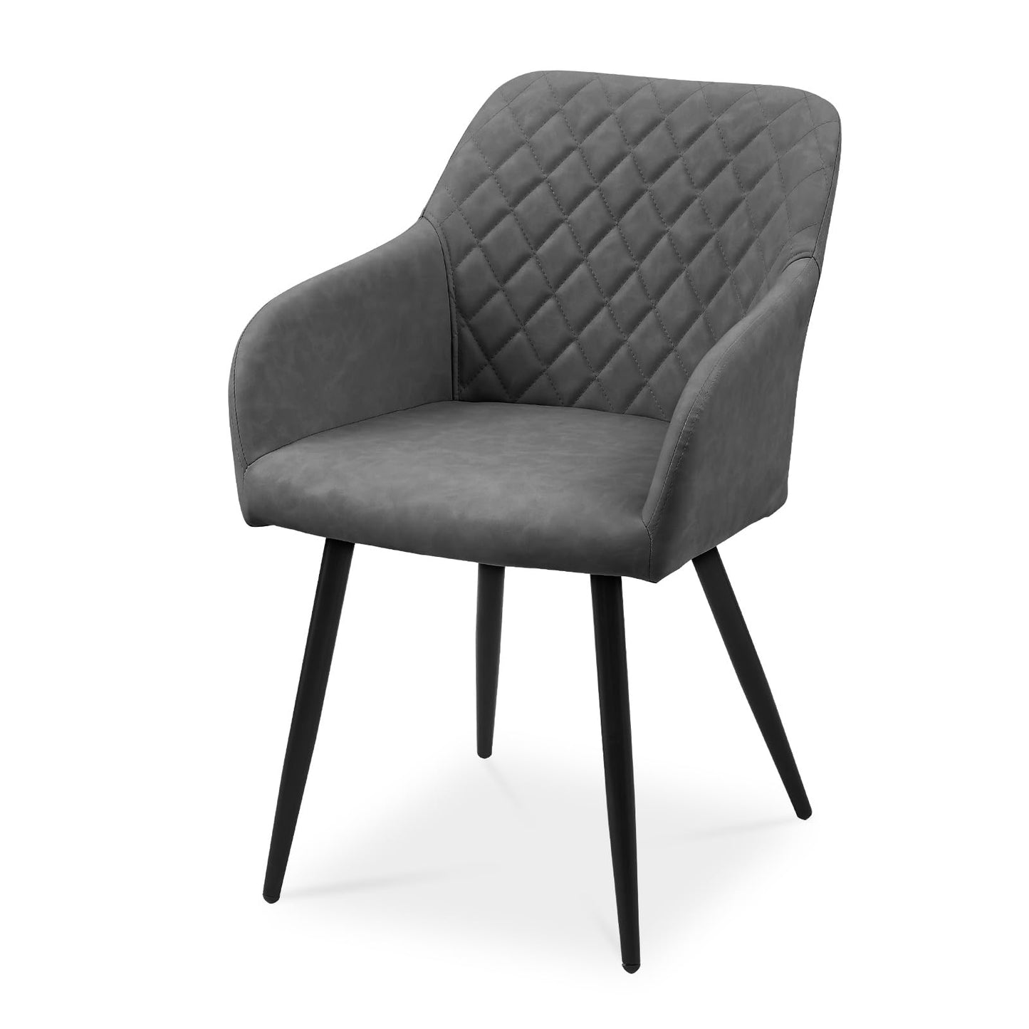 CLIPOP Esszimmerstühle 2er Set, Küchenstühle Grau Samtstoff stühle Polsterstühle mit Armlehne Metallbeine Polstersessel Stühle für Esszimmer Küche (2, Samt Grau)