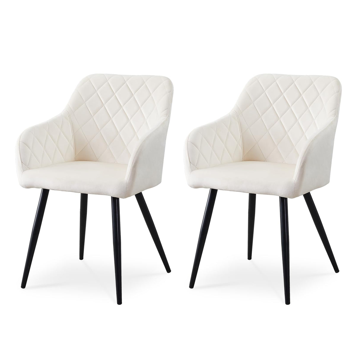 CLIPOP Esszimmerstühle 2er Set, Küchenstühle Grau Samtstoff stühle Polsterstühle mit Armlehne Metallbeine Polstersessel Stühle für Esszimmer Küche (2, Samt Grau)