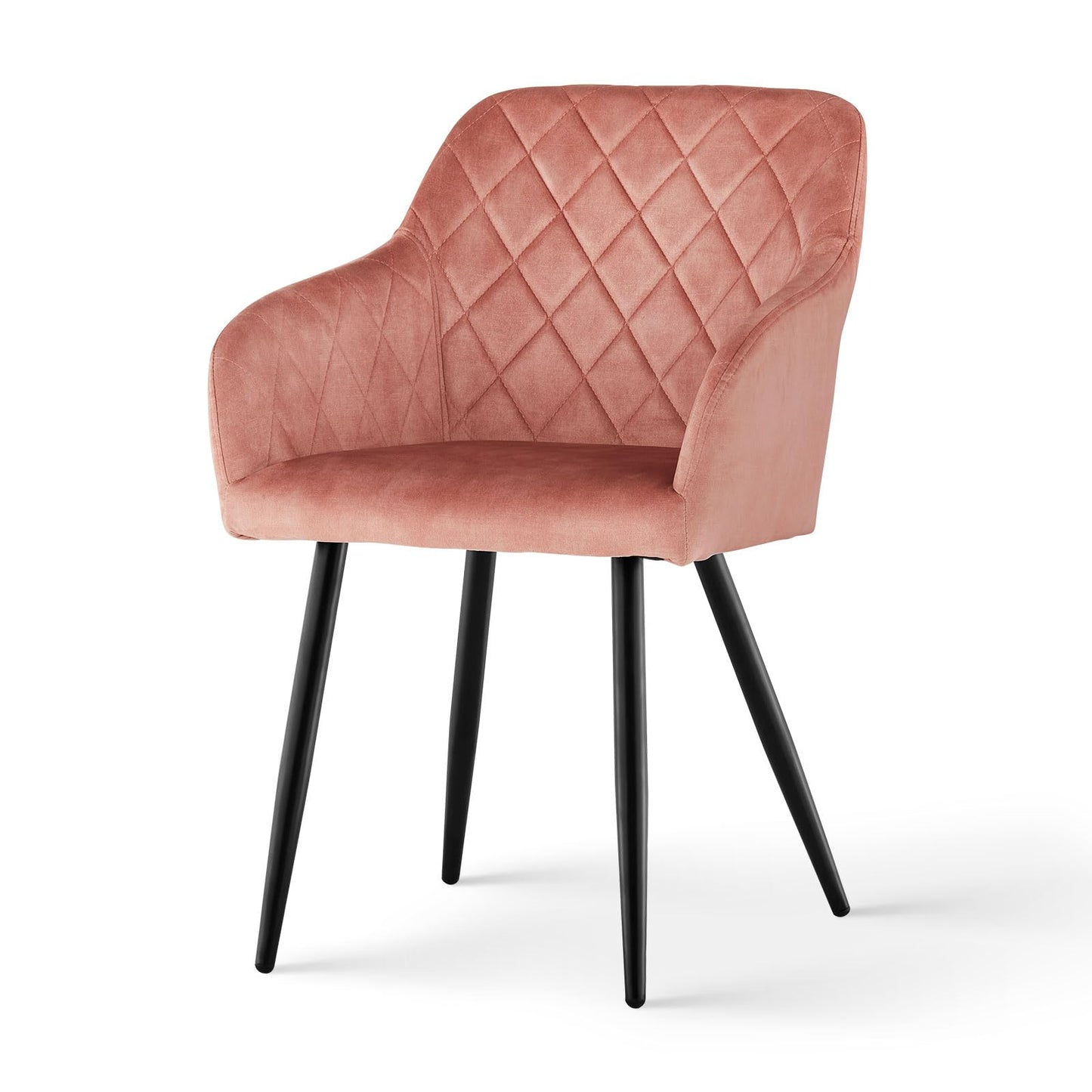 CLIPOP Esszimmerstühle 4er Set, Küchenstühle Grau Kunstlederstoff stühle Polsterstühle mit Armlehne Metallbeine Polstersessel Stühle für Esszimmer Küche (4, Kunstleder Grau)