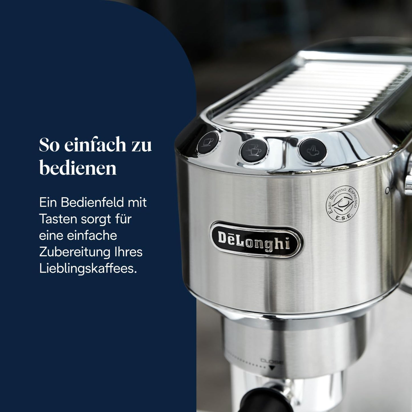 De'Longhi Dedica Style - Espressomaschine mit Manuellem Milchaufschäumer
