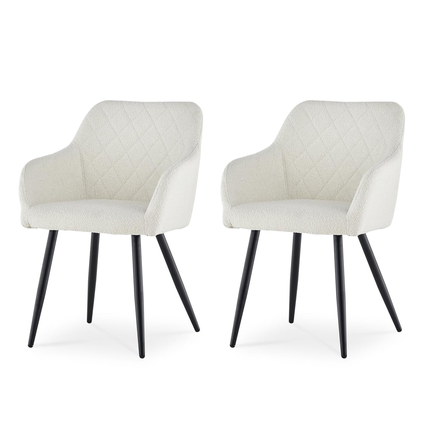 CLIPOP Esszimmerstühle 4er Set, Küchenstühle Grau Kunstlederstoff stühle Polsterstühle mit Armlehne Metallbeine Polstersessel Stühle für Esszimmer Küche (4, Kunstleder Grau)