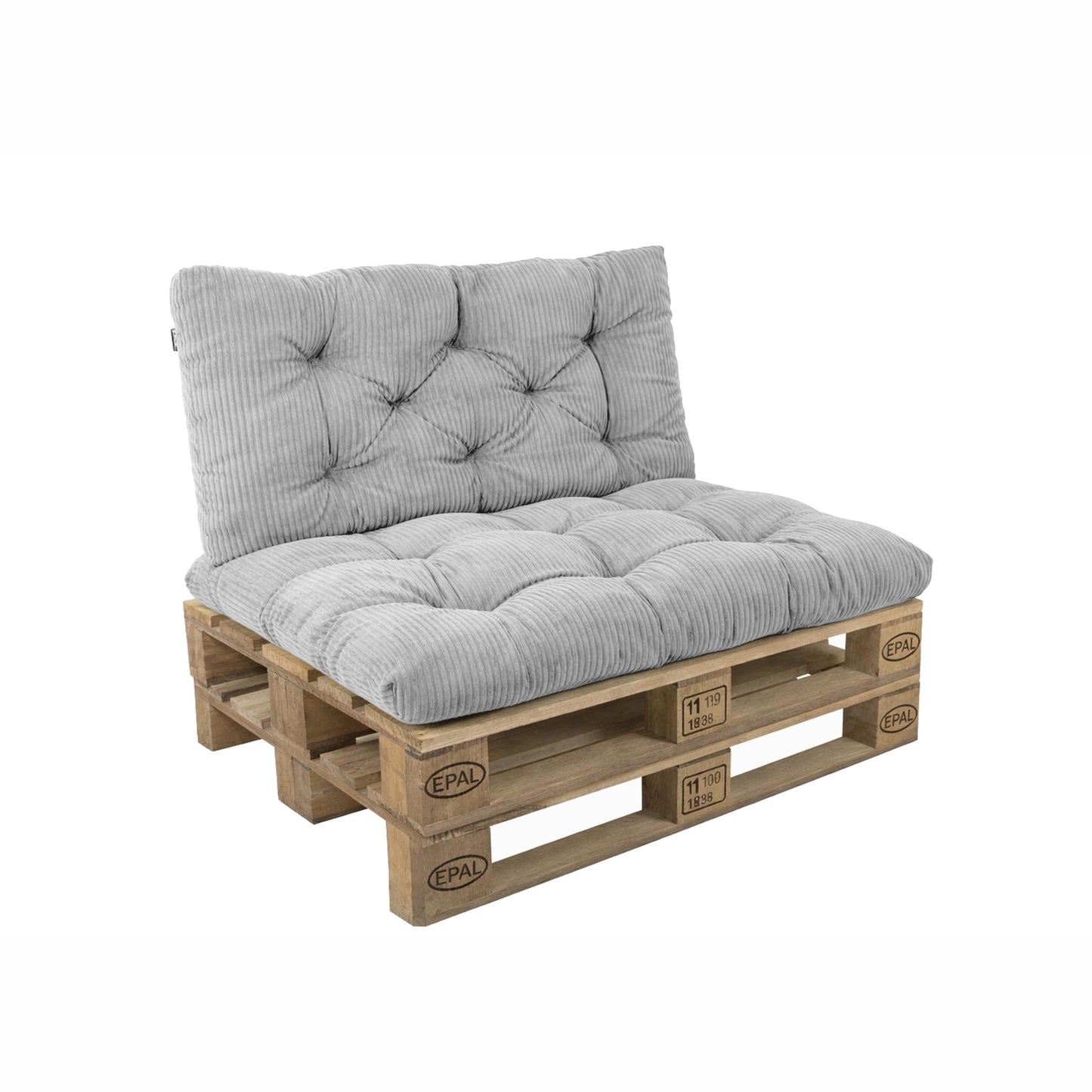 POKAR Palettenkissen Wasserabweisend Palettenauflagen Palettenmöbel Palettensofa 8er Set: Sitzkissen 120x80 + Rückenlehne 120x40, Anthrazit