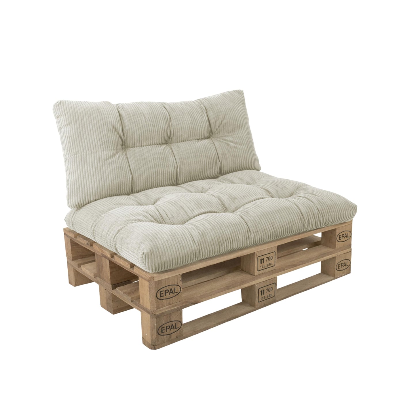 POKAR Palettenkissen Wasserabweisend Palettenauflagen Palettenmöbel Palettensofa 8er Set: Sitzkissen 120x80 + Rückenlehne 120x40, Anthrazit