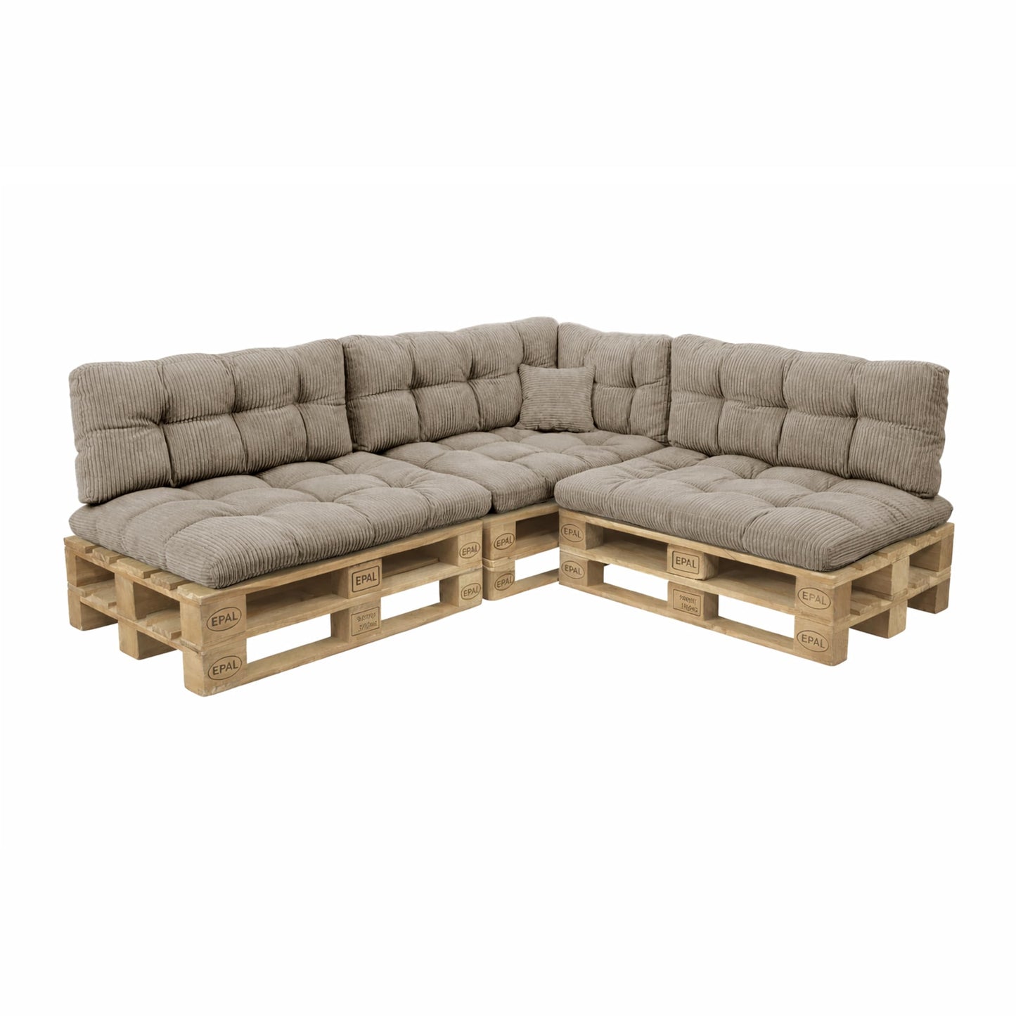 POKAR Palettenkissen Wasserabweisend Palettenauflagen Palettenmöbel Palettensofa 8er Set: Sitzkissen 120x80 + Rückenlehne 120x40, Anthrazit