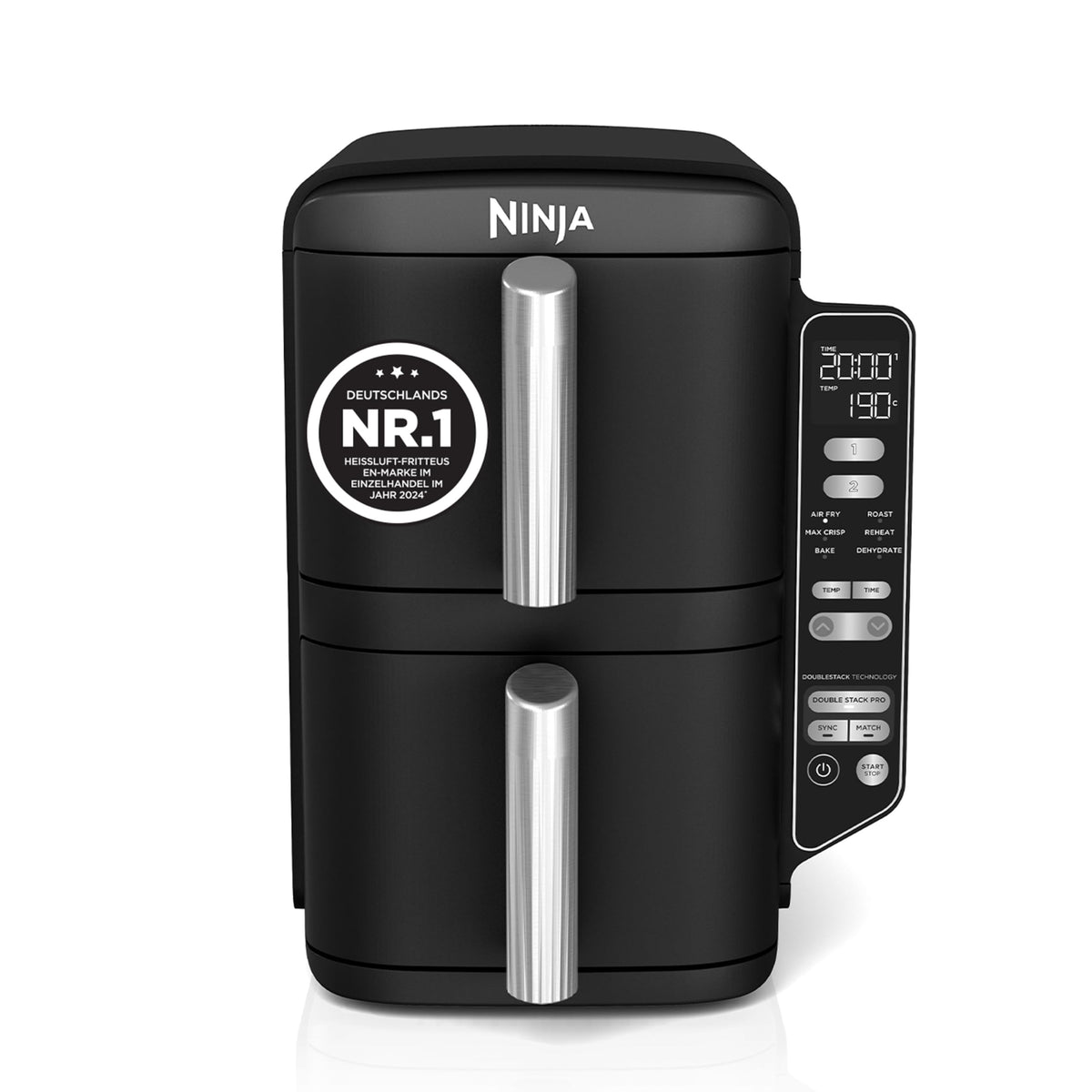 Ninja Double Stack XL-Heißluftfritteuse, 6 Funktionen, Steingold SL451EUSD