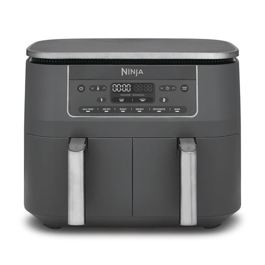 Ninja Dual Zone Digital Air Fryer, 2 Schubladen, Metallic Grau DZ400EU