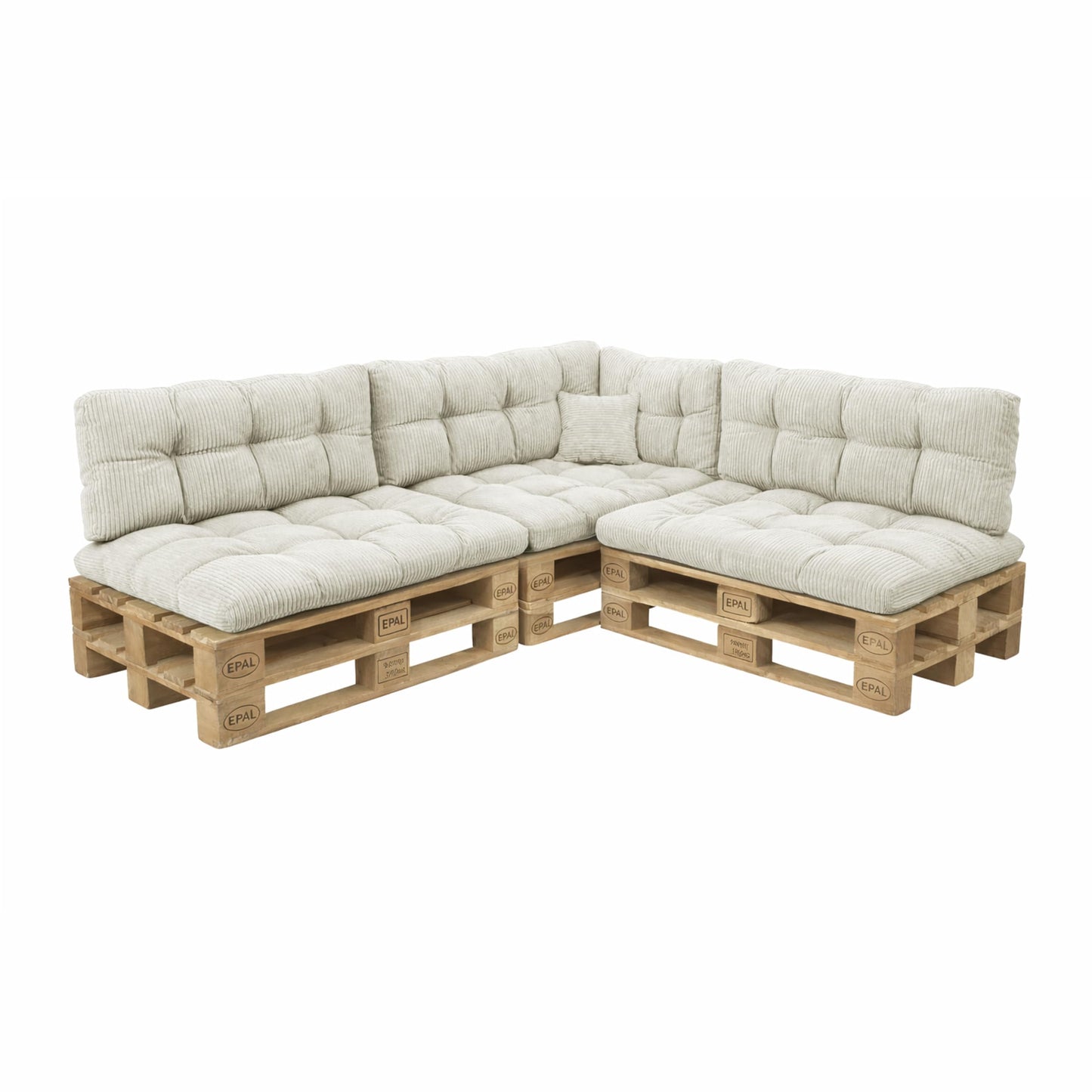 POKAR Palettenkissen Wasserabweisend Palettenauflagen Palettenmöbel Palettensofa 8er Set: Sitzkissen 120x80 + Rückenlehne 120x40, Anthrazit