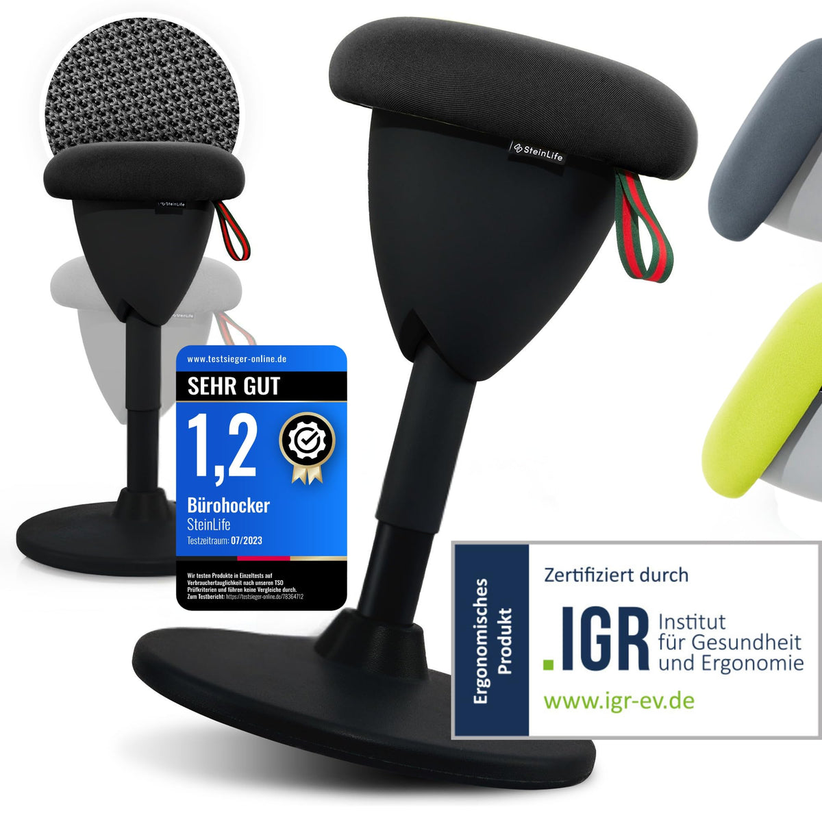 Bürohocker Ergonomisch [TESTSIEGER] Sitzhocker Höhenverstellbar