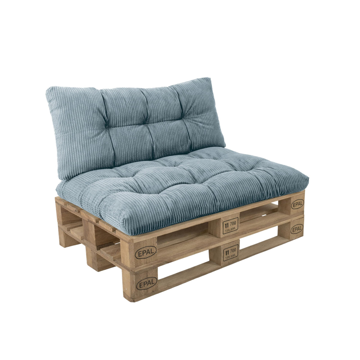 POKAR Palettenkissen Wasserabweisend Palettenauflagen Palettenmöbel Palettensofa 8er Set: Sitzkissen 120x80 + Rückenlehne 120x40, Anthrazit