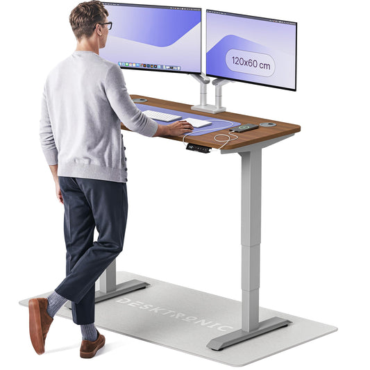 Desktronic HomePro Schreibtisch elektrisch höhenverstellbar, Steh-Sitz Schreibtisch mit Dual Motor, Touchscreen & USB-A/USB-C