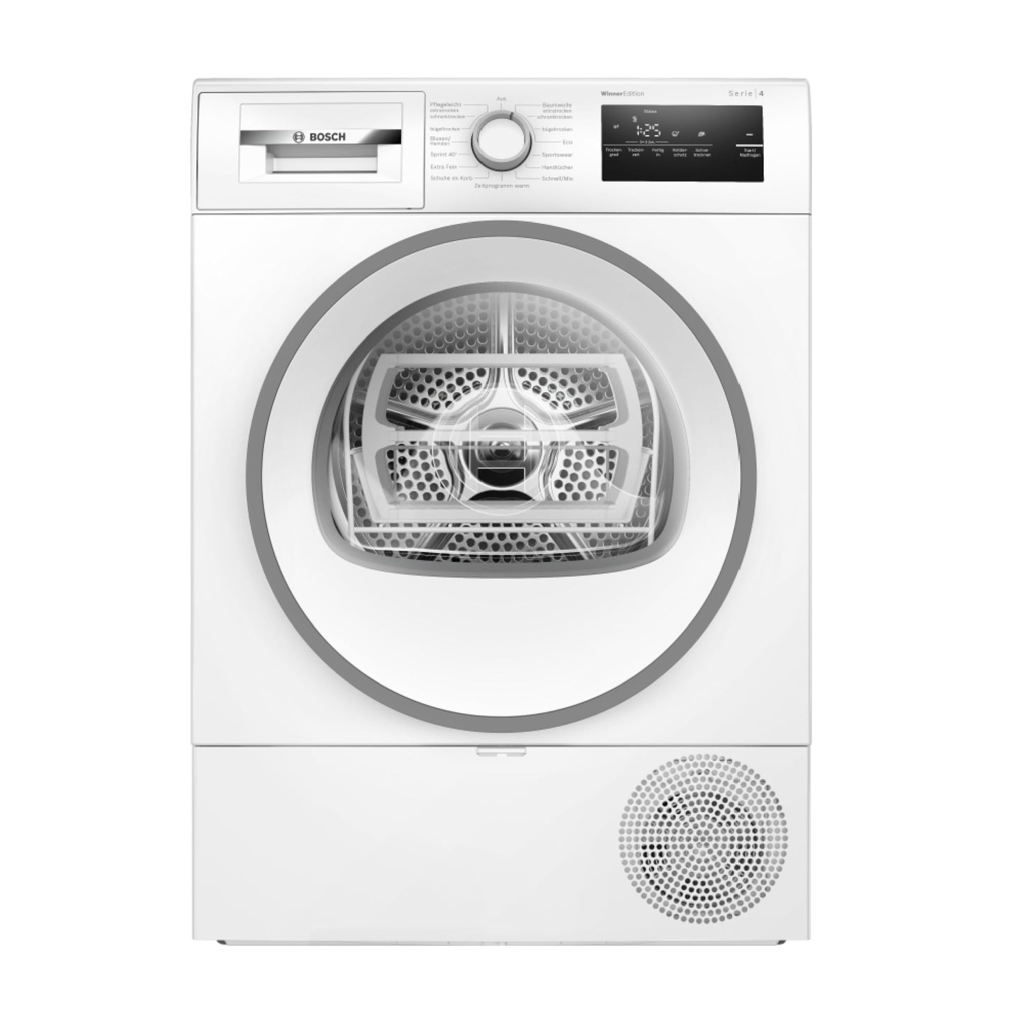 Bosch WQG235D00, Stiftung Warentest GUT (2,2)*, Serie 6, Wärmepumpentrockner 8 kg, Schneller getrocknete Wäsche, Auto Dry, Option Halbe Beladung, Sensitive Drying-System, Selbstreinigender Kondensator