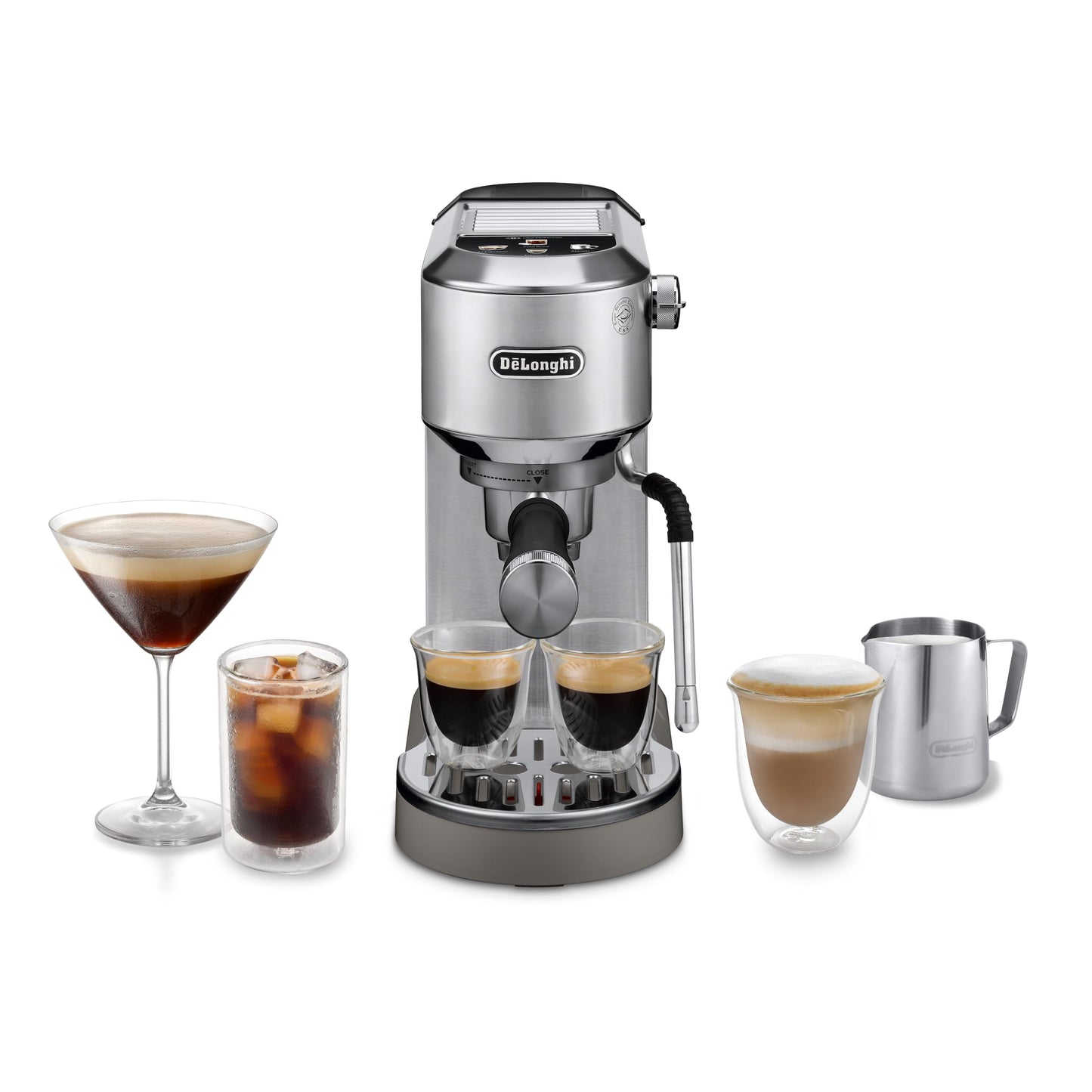 De'Longhi Dedica Style - Espressomaschine mit Manuellem Milchaufschäumer