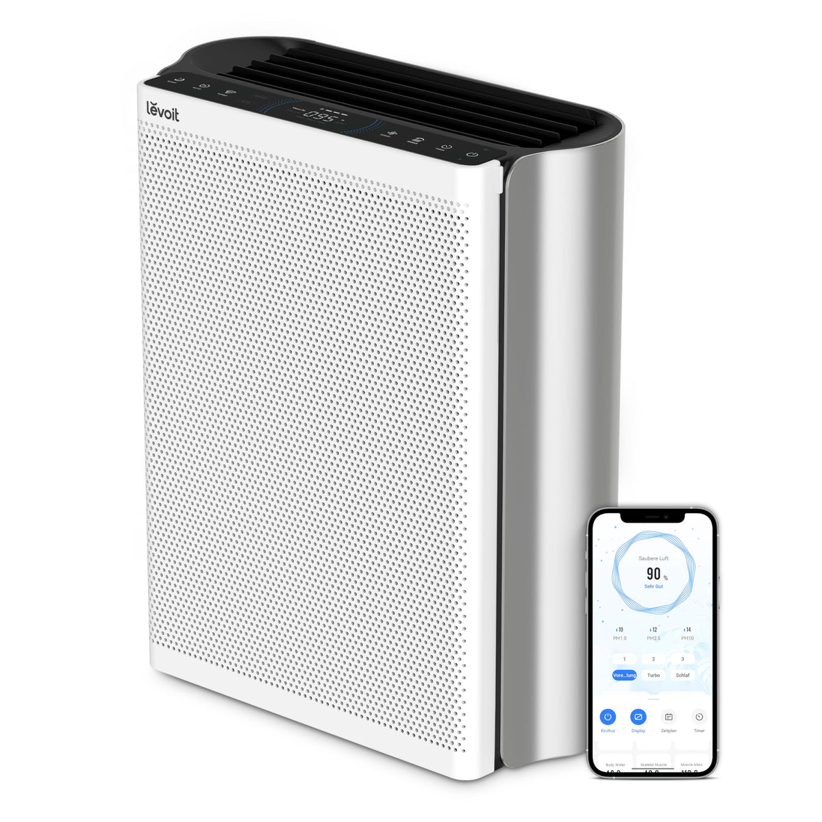 Levoit Core 300S Luftreiniger Allergiker mit APP, Auto-Modus, bis 50㎡, Weiß