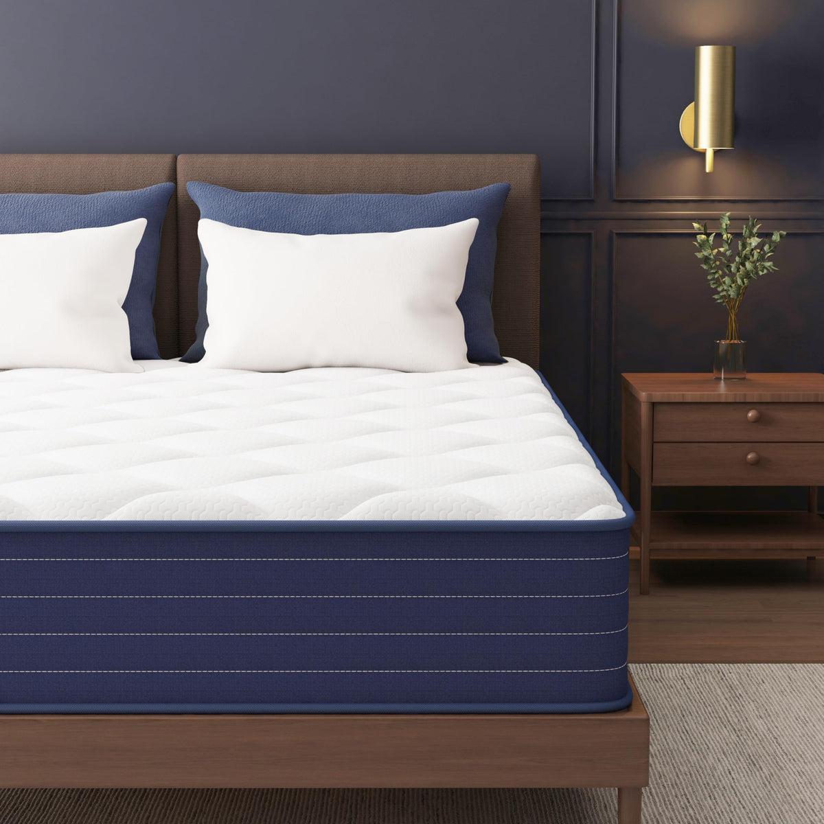 Matratze 180x200, Höhe 25cm mit Oeko-TEX Zertifiziert, Härtegrad H3 und H4, 7 Zonen Taschenfederkernmatratze mit Komfortschaum, Gewebe mit weicher, Langlebig & Hautfreundlich, 180x200x25cm