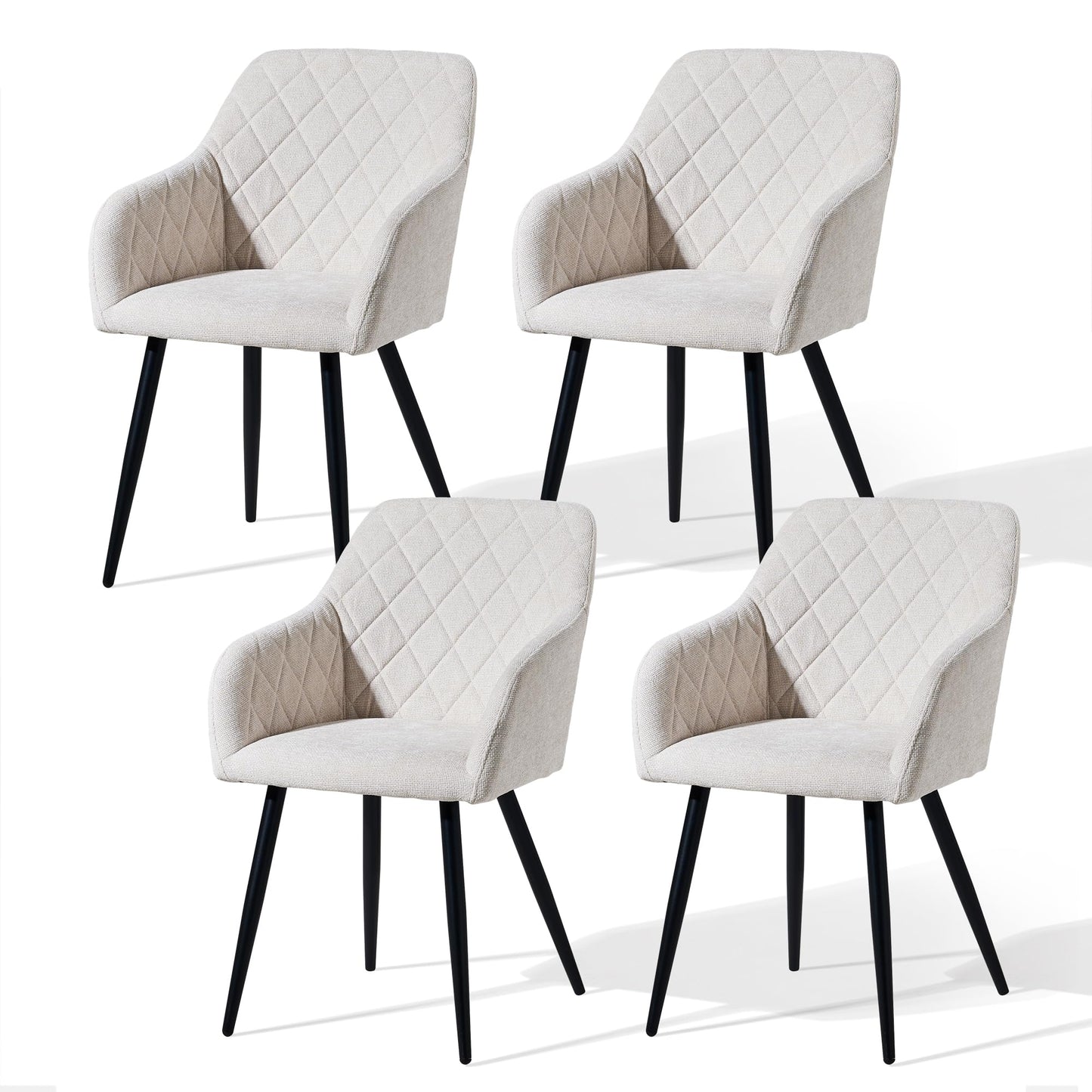 CLIPOP Esszimmerstühle 2er Set, Küchenstühle Grau Samtstoff stühle Polsterstühle mit Armlehne Metallbeine Polstersessel Stühle für Esszimmer Küche (2, Samt Grau)