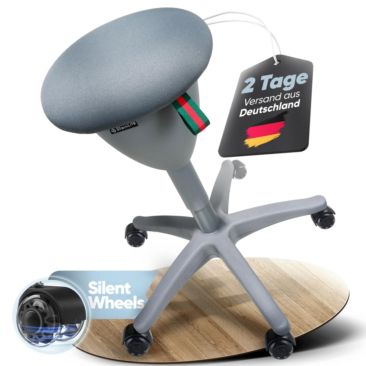 Bürohocker Ergonomisch [TESTSIEGER] Sitzhocker Höhenverstellbar