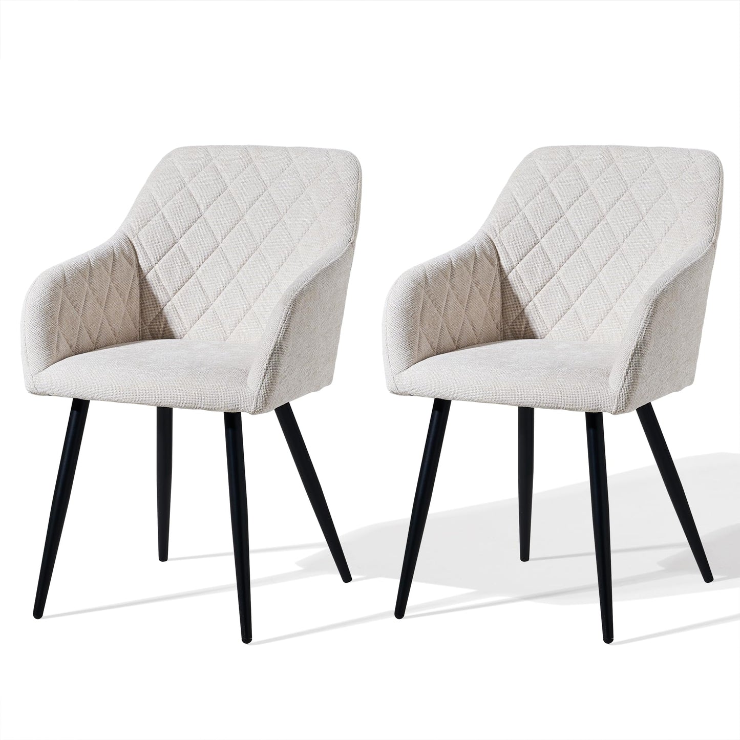CLIPOP Esszimmerstühle 2er Set, Küchenstühle Grau Samtstoff stühle Polsterstühle mit Armlehne Metallbeine Polstersessel Stühle für Esszimmer Küche (2, Samt Grau)