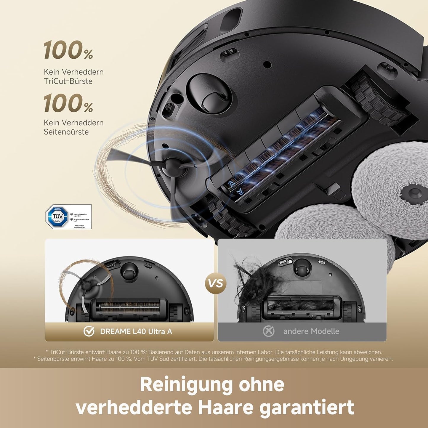 dreame L40 Ultra A Saugroboter mit Wischfunktion mit 24.000 Pa Saugkraft